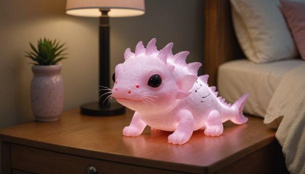 Illuminate your space with an adorable axolotl night light